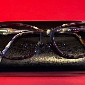 Hard Candy HC11 PURTT Dark Tortoise Purple Eyeglasses 52-14-135MM with Case